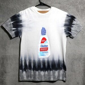 Chinatown Market Shirt Men Medium White Gray Tie Dye Stress Relief Puff Print